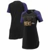 Buy 🌟 Women's Concepts Sport Black/Heathered Purple Baltimore Ravens Meter Raglan V-Neck Knit Nightshirt 🥰