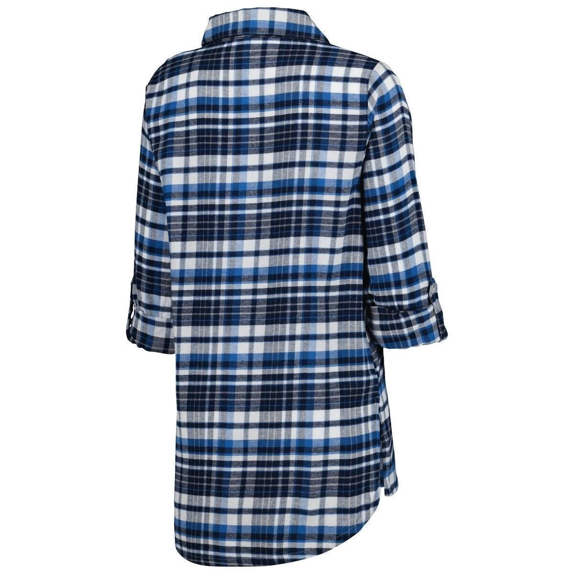 Best deal β¨ Women's Concepts Sport Blue Toronto Maple Leafs Mainstay Flannel Full-Button Long Sleeve Nightshirt π - Image 4