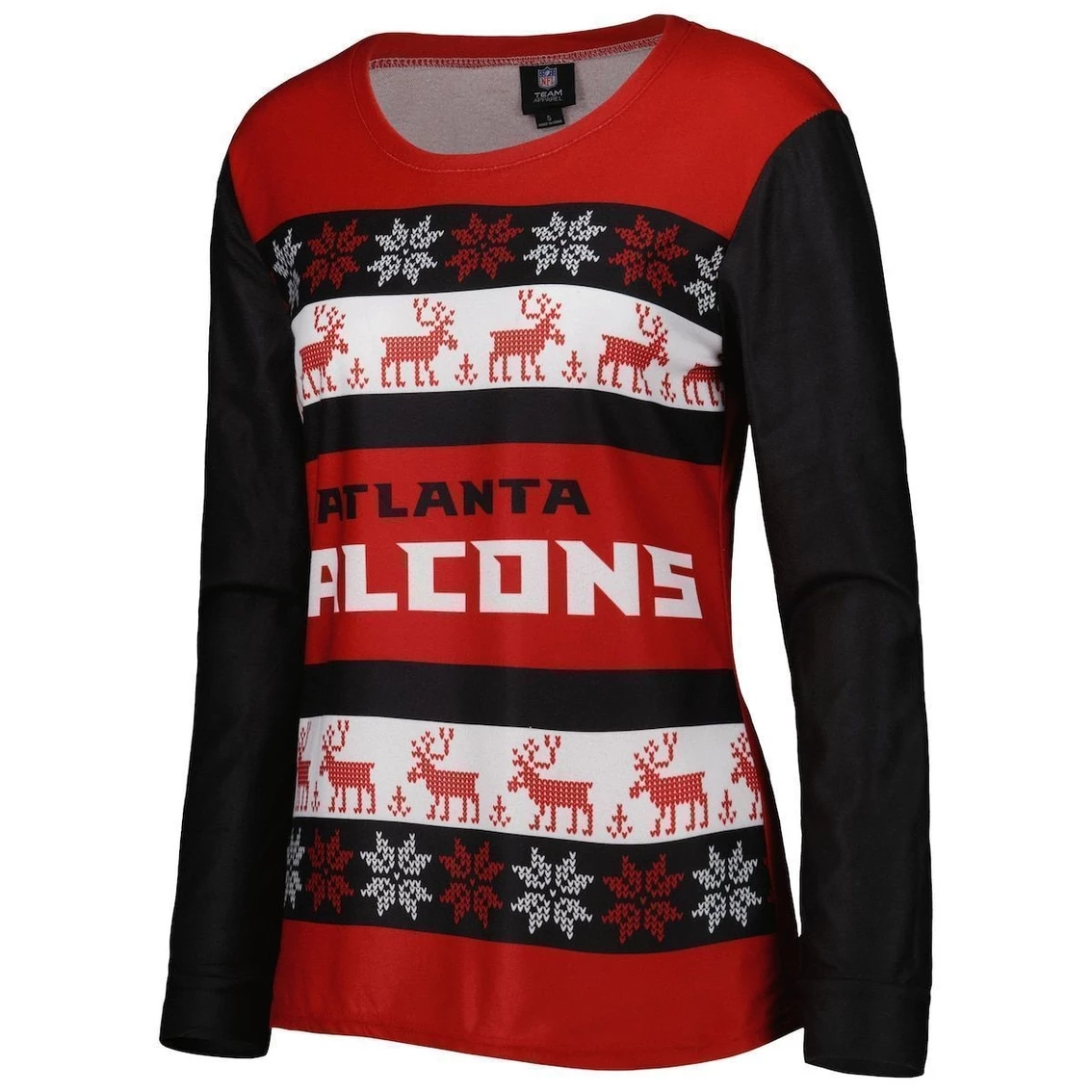 Best reviews of β Women's FOCO Red Atlanta Falcons Holiday Ugly Pajama Set β¨ - Image 3