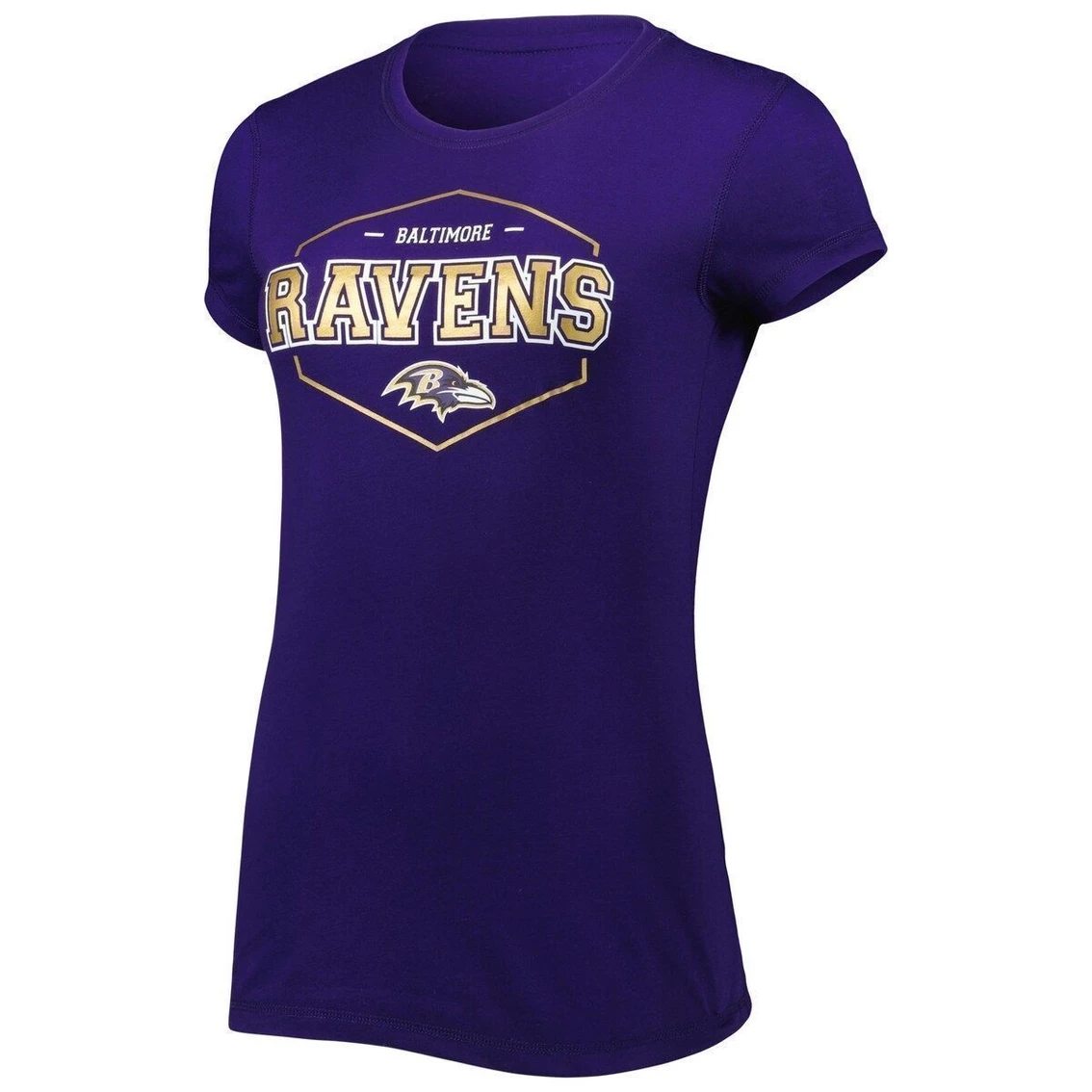 Wholesale β Women's Concepts Sport Purple/Black Baltimore Ravens Badge T-Shirt & Pants Sleep Set π - Image 3