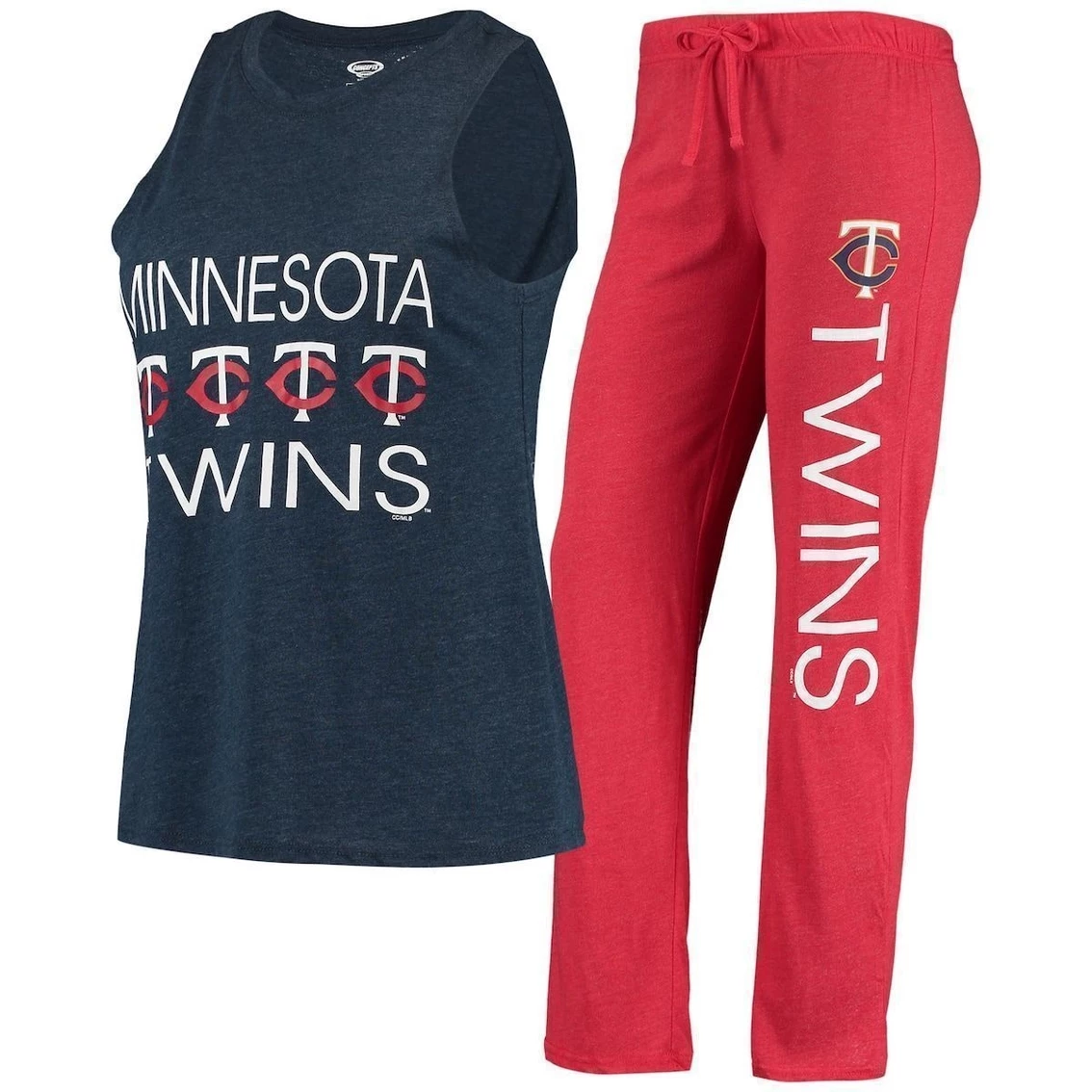 Brand new π€© Women's Concepts Sport Red/Navy Minnesota Twins Meter Muscle Tank Top & Pants Sleep Set π - Image 2
