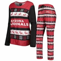 Best Pirce β¨ Women's FOCO Cardinal Arizona Cardinals Holiday Ugly Pajama Set π§¨