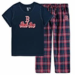 Top 10 ✔️ Women's Concepts Sport Navy Boston Red Sox Plus Size T-Shirt And Flannel Pants Sleep Set 🔔