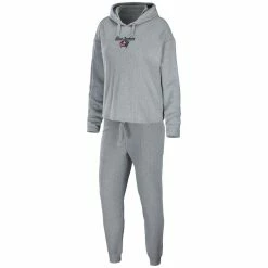 Top 10 ✔️ Women's WEAR By Erin Andrews Heather Gray Columbus Blue Jackets Logo Pullover Hoodie & Pants Sleep Set 😍