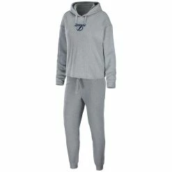 Cheap 😀 Women's WEAR By Erin Andrews Heather Gray Tampa Bay Lightning Logo Pullover Hoodie & Pants Sleep Set 😀