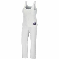 Best Pirce β Women's WEAR By Erin Andrews Cream New York Giants Cozy Scoop Neck Tank Top & Pants Sleep Set π