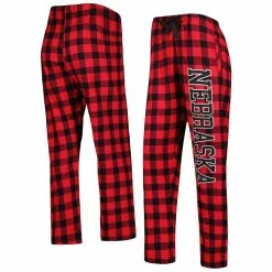 Hot Sale 🤩 Boxercraft 👩 Women's Scarlet/White Nebraska Huskers Haley Flannel Sleep Pants 🎁