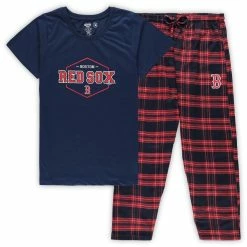 Brand new 😍 Women's Concepts Sport Navy/Red Boston Red Sox Plus Size Badge Sleep Set ✔️