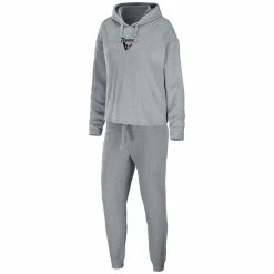 Discount 🎁 Women's WEAR By Erin Andrews Heathered Gray Houston Texans Pullover Hoodie & Pants Lounge Set 🎉