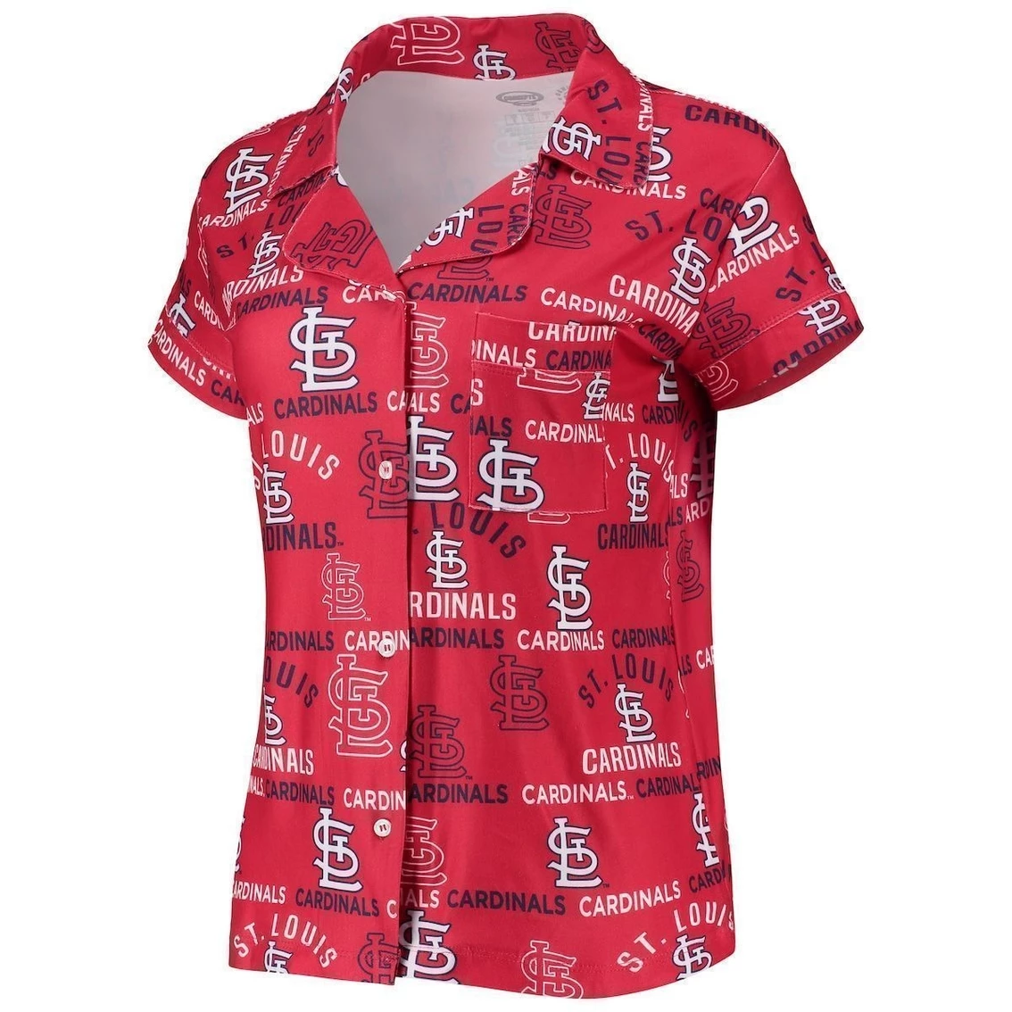 Coupon π Women's Concepts Sport Red St. Louis Cardinals Flagship Allover Print Top & Shorts Sleep Set π - Image 3