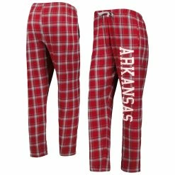 Brand new 🔥 Boxercraft 👩 Women's Cardinal/Gray Arkansas Razorbacks Haley Flannel Sleep Pants 🔔