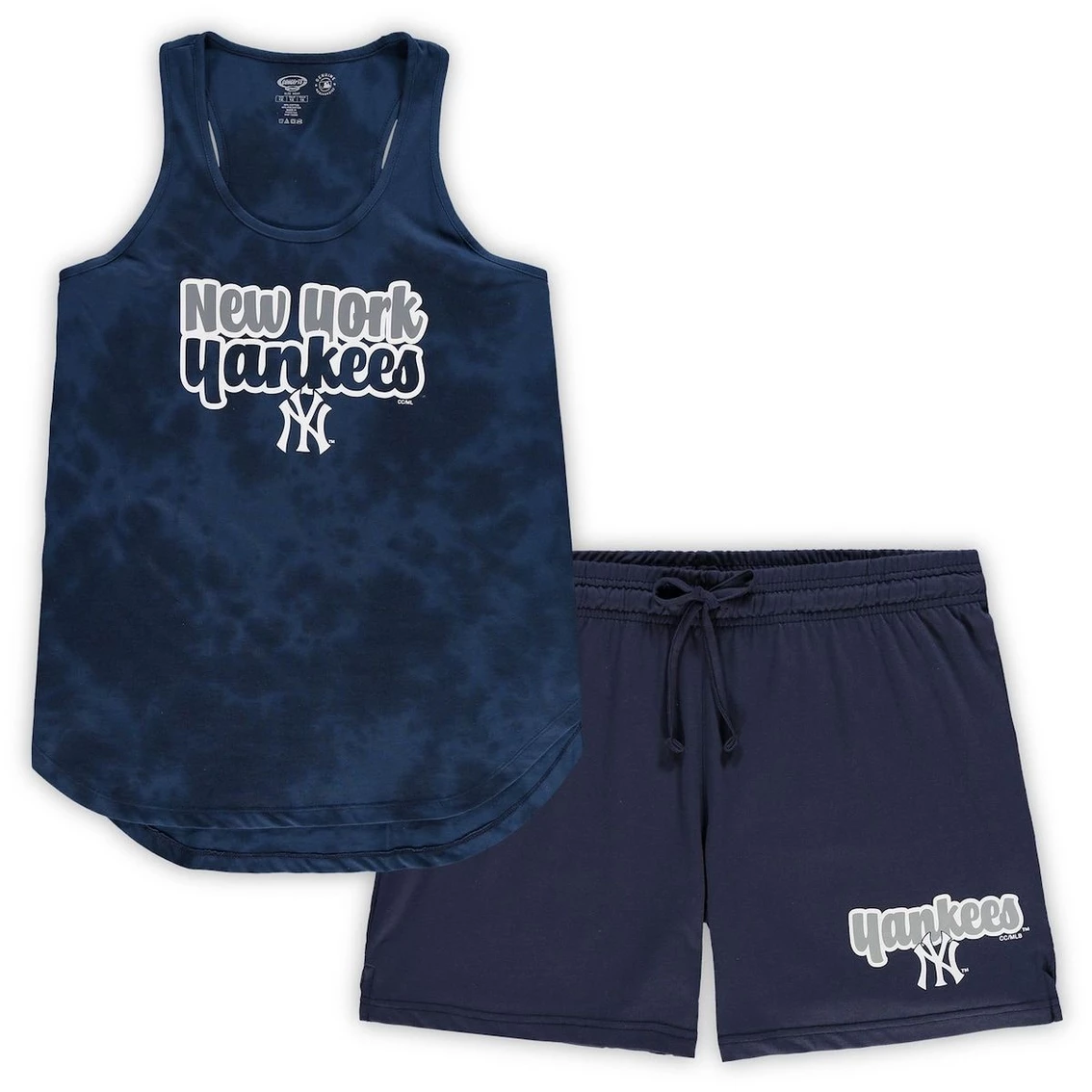Best Pirce 𧨠Women's Concepts Sport Navy New York Yankees Plus Size Cloud Tank Top & Shorts Sleep Set π€© - Image 2