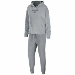 Outlet ✔️ Women's WEAR By Erin Andrews Heather Gray Colorado Avalanche Logo Pullover Hoodie & Pants Sleep Set 🧨