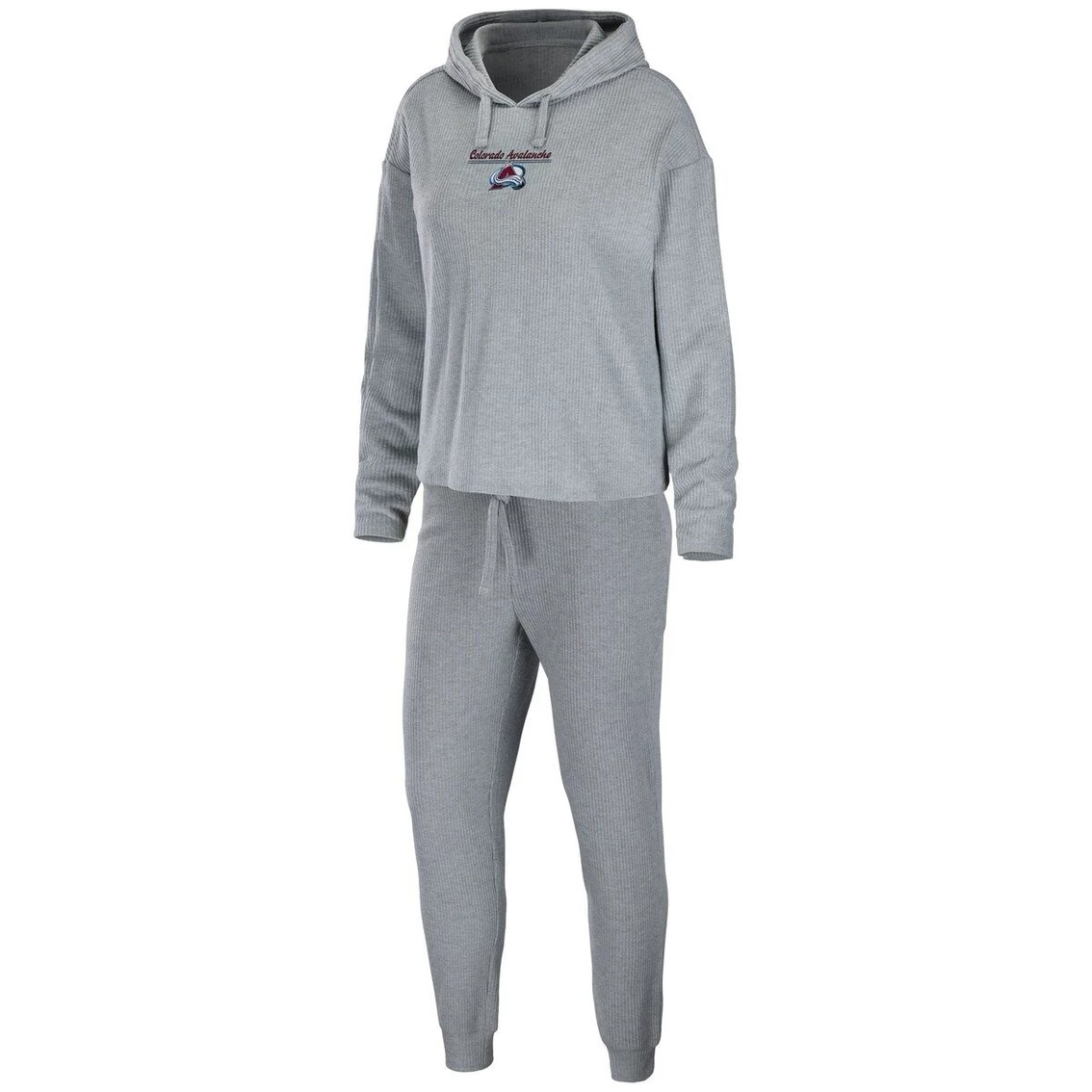 Outlet βοΈ Women's WEAR By Erin Andrews Heather Gray Colorado Avalanche Logo Pullover Hoodie & Pants Sleep Set π§¨
