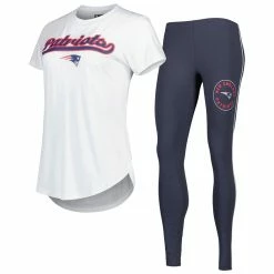 Best reviews of 🌟 Women's Concepts Sport White/Charcoal New England Patriots Sonata T-Shirt & Leggings Sleep Set ⭐