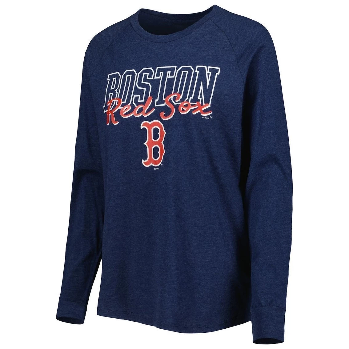 Best Sale π Women's Concepts Sport Heather Navy Boston Red Sox Meter Knit Raglan Long Sleeve T-Shirt & Shorts Sleep Set π₯° - Image 3