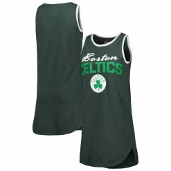 Hot Sale 🔔 Women's Concepts Sport Green Boston Celtics Sleeveless Nightshirt 😉