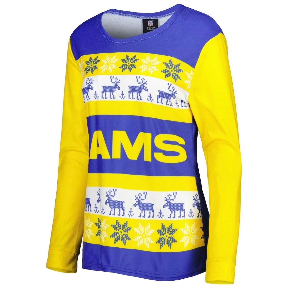 Best reviews of π Women's FOCO Royal Los Angeles Rams Holiday Ugly Pajama Set π₯° - Image 3