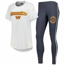 Deals π Women's Concepts Sport White/Charcoal Washington Commanders Sonata T-Shirt & Leggings Sleep Set π₯°
