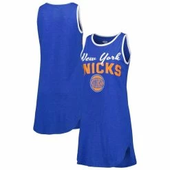 Top 10 🧨 Women's Concepts Sport Blue New York Knicks Sleeveless Nightshirt ❤️