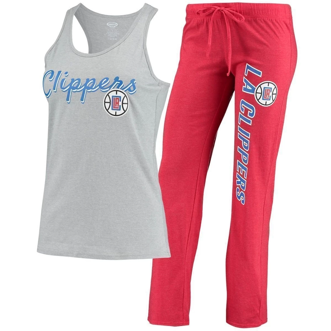 Brand new π― Women's Concepts Sport Heathered Gray/Heathered Red LA Clippers Anchor Tank Top & Pants Sleep Set π
