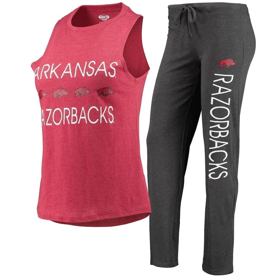Top 10 π Women's Concepts Sport Charcoal/Cardinal Arkansas Razorbacks Tank Top & Pants Sleep Set β¨
