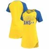 Cheap ❤️ Women's Concepts Sport Gold/Heathered Royal Los Angeles Rams Meter Raglan V-Neck Knit Nightshirt ❤️