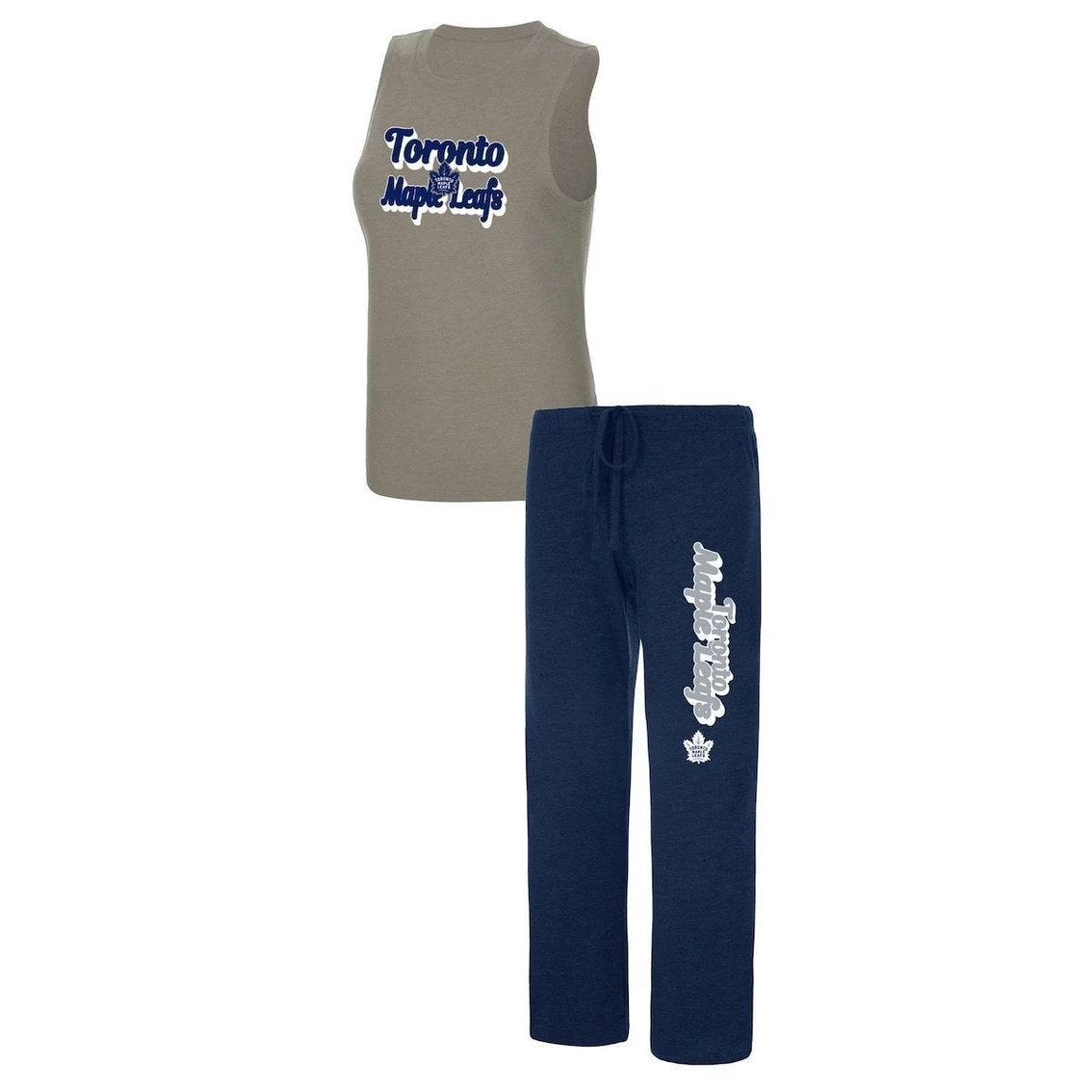 Buy π Women's Concepts Sport Heather Gray/Heather Navy Toronto Maple Leafs Meter Muscle Tank Top & Pants Sleep Set π