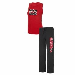 Outlet βοΈ Women's Concepts Sport Heather Red/Heather Black New Jersey Devils Meter Muscle Tank Top & Pants Sleep Set π§¨