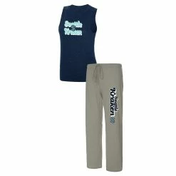 Discount 🤩 Women's Concepts Sport Deep Sea Blue/Gray Seattle Kraken Meter Muscle Tank Top & Pants Sleep Set 🤩
