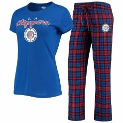 Best reviews of ✔️ Women's Concepts Sport Royal/Red LA Clippers Lodge T-Shirt And Pants Sleep Set 🔥