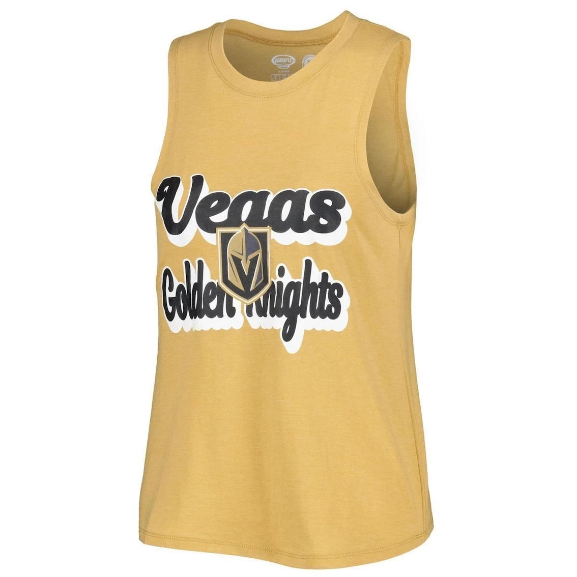 Best reviews of π Women's Concepts Sport Gold/Black Vegas Golden Knights Meter Muscle Tank Top & Pants Sleep Set π - Image 3