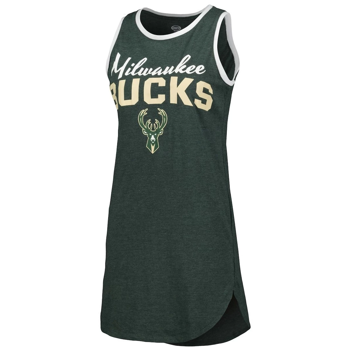 Outlet π Women's Concepts Sport Hunter Green Milwaukee Bucks Sleeveless Nightshirt β¨ - Image 3