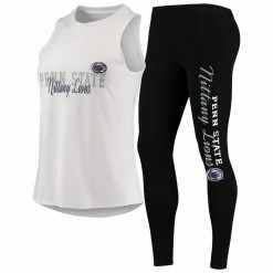 Best deal β€οΈ Women's Concepts Sport White/Black Penn State Nittany Lions Tank Top And Leggings Sleep Set π