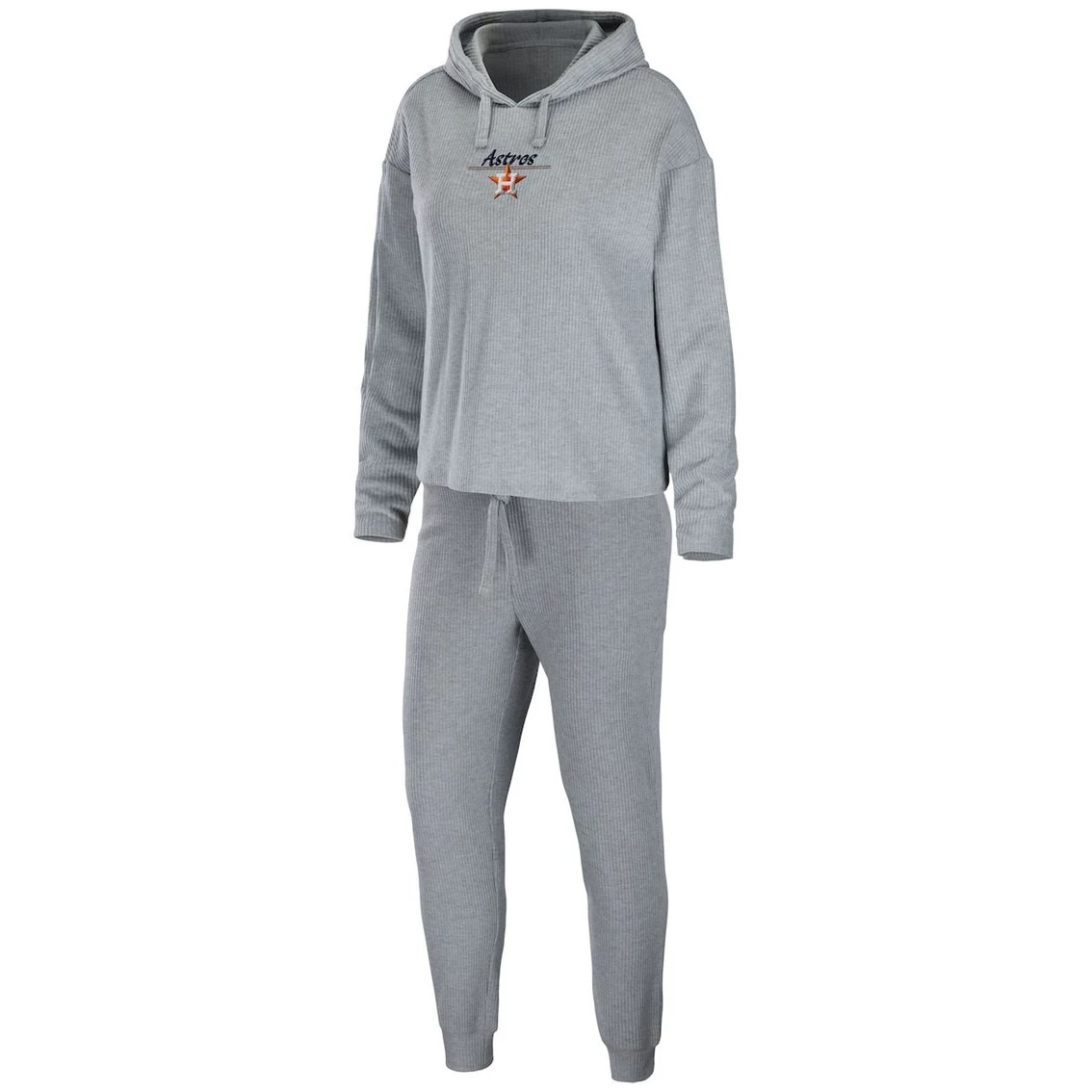 Best Sale π Women's WEAR By Erin Andrews Heather Gray Houston Astros Logo Pullover Hoodie & Pants Sleep Set π₯°
