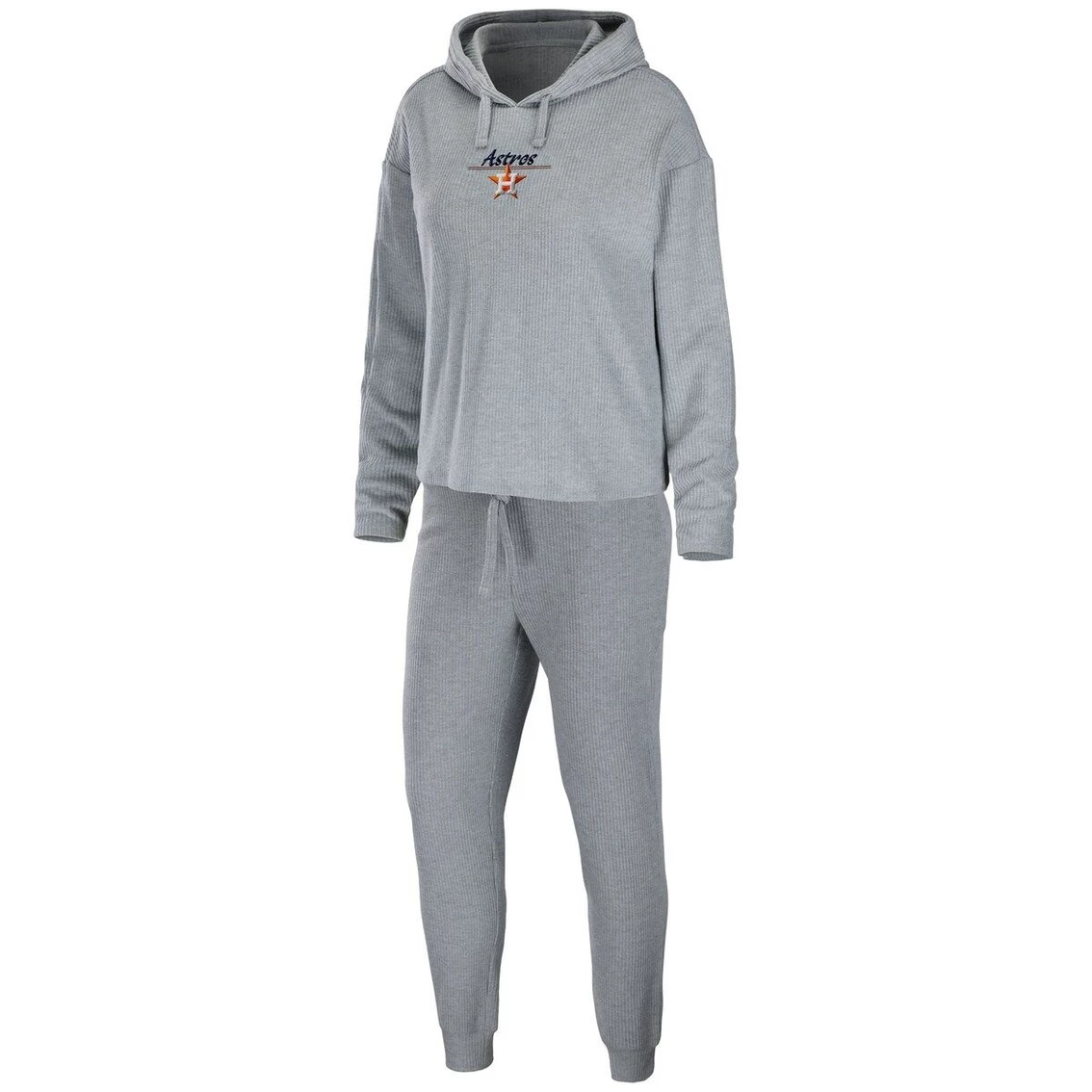Best Sale π Women's WEAR By Erin Andrews Heather Gray Houston Astros Logo Pullover Hoodie & Pants Sleep Set π₯° - Image 2