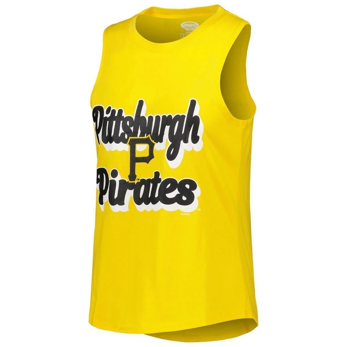 Deals βοΈ Women's Concepts Sport Heather Black/Gold Pittsburgh Pirates Wordmark Meter Muscle Tank Top & Pants Sleep Set π - Image 3