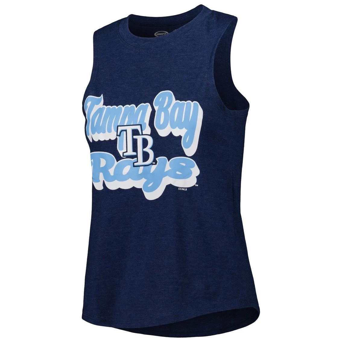 Outlet π Women's Concepts Sport Light Blue/Navy Tampa Bay Rays Wordmark Meter Muscle Tank Top & Pants Sleep Set π - Image 3
