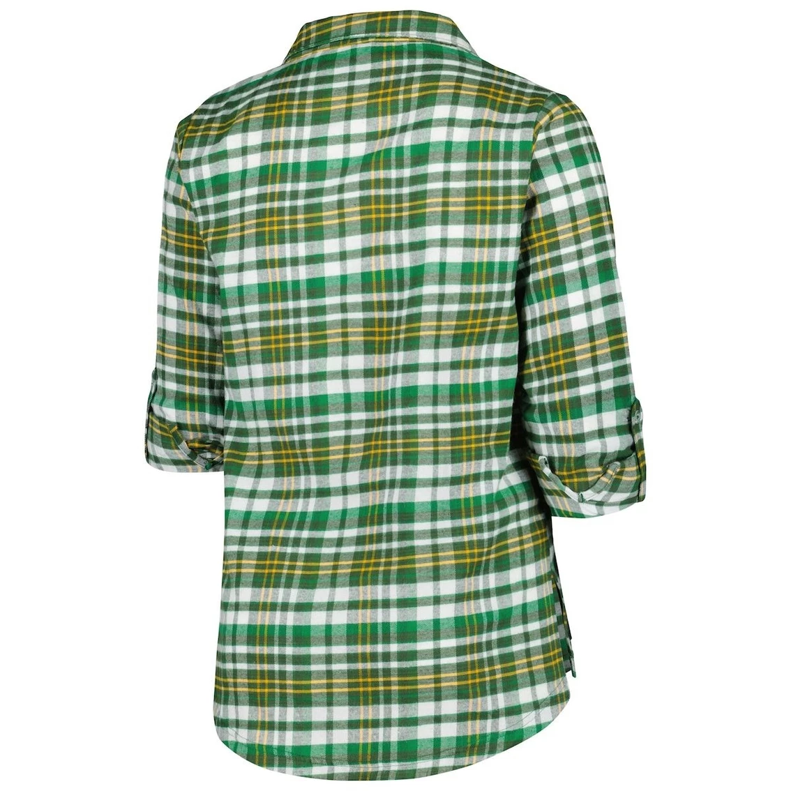 Flash Sale π Women's Concepts Sport Green Green Bay Packers Plus Size Mainstay Flannel Full-Button Long Sleeve Nightshirt β - Image 4