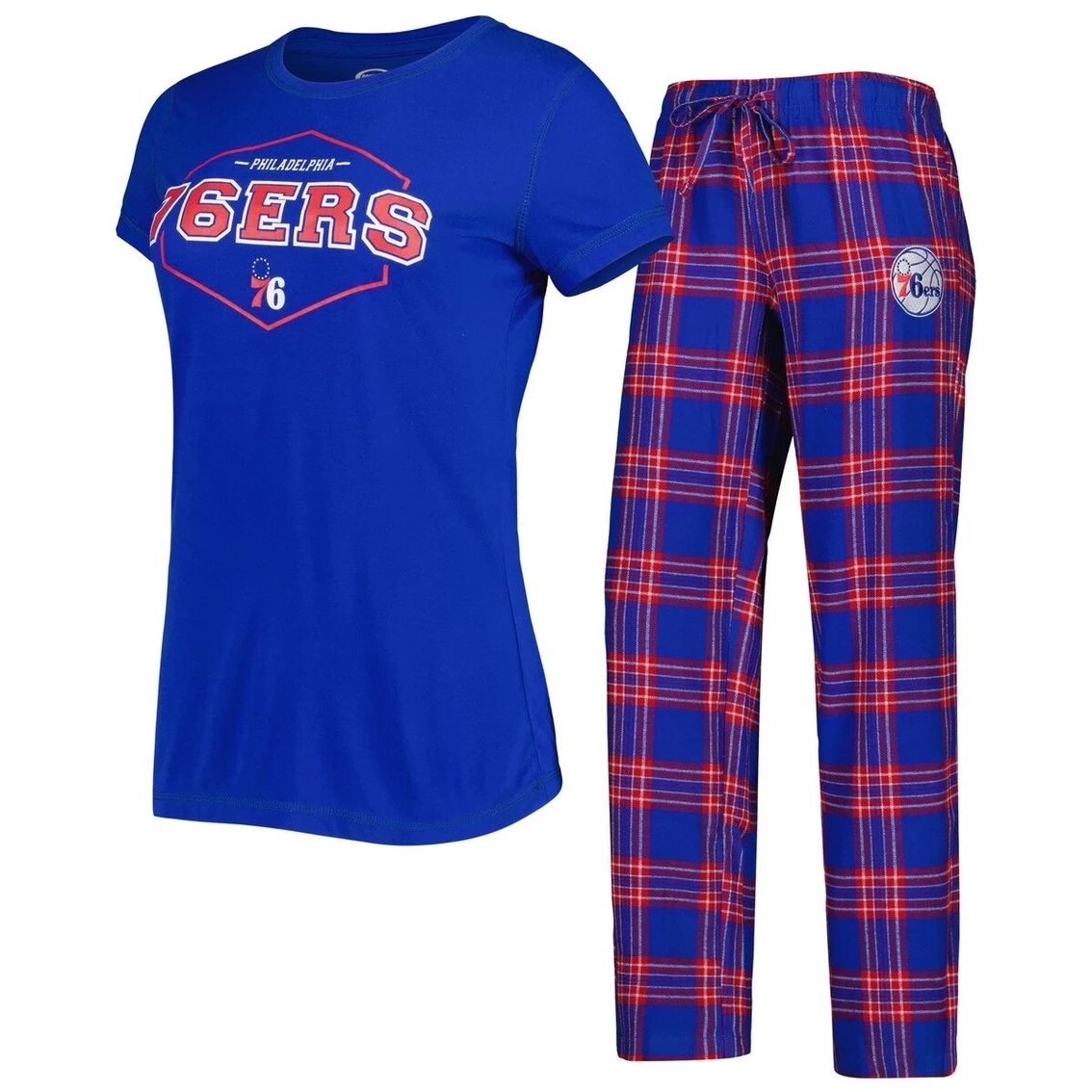 Budget π Women's Concepts Sport Royal/Red Philadelphia 76ers Badge T-Shirt & Pajama Pants Sleep Set π