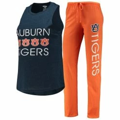 Outlet π Women's Concepts Sport Orange/Navy Auburn Tigers Tank Top & Pants Sleep Set π€©