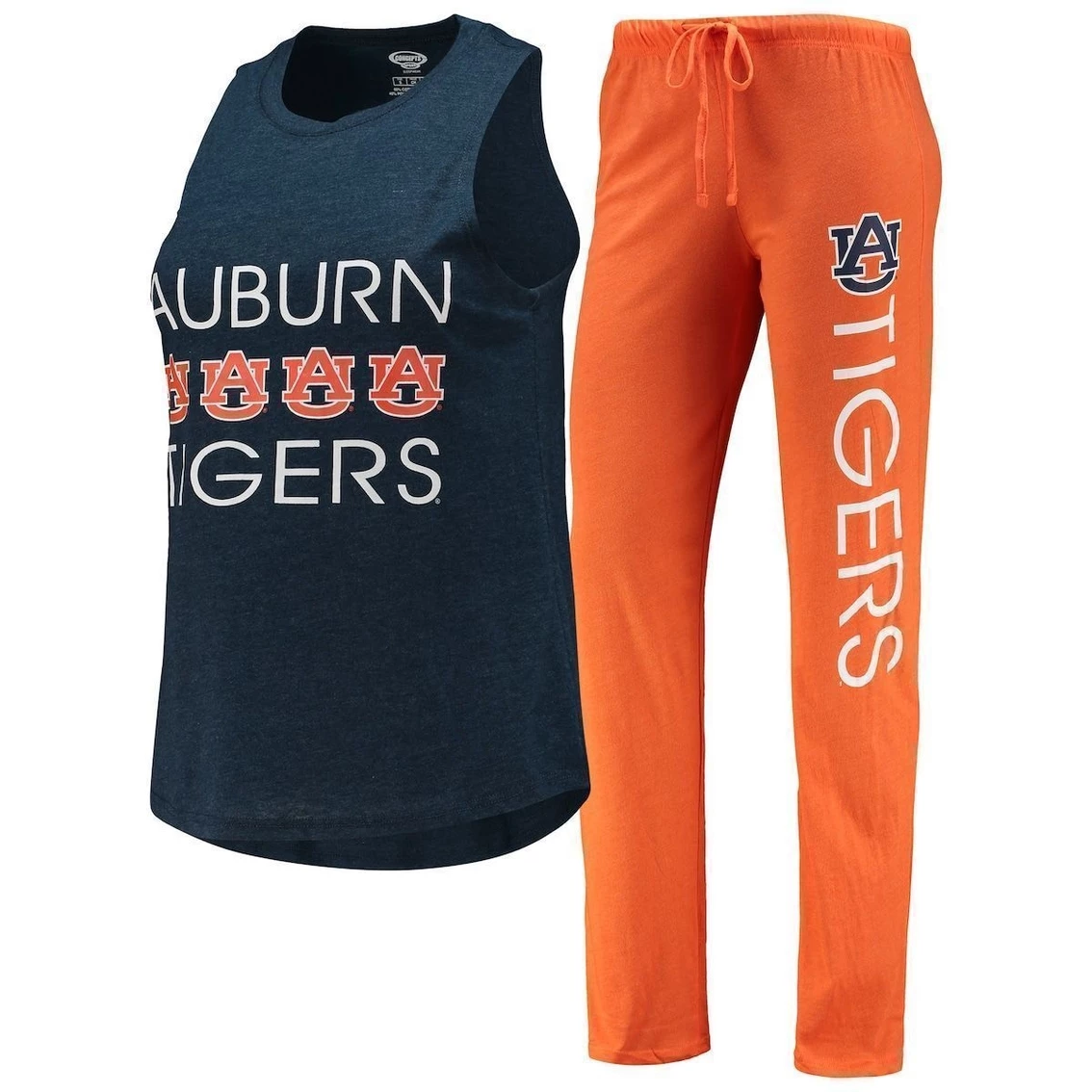 Outlet π Women's Concepts Sport Orange/Navy Auburn Tigers Tank Top & Pants Sleep Set π€©