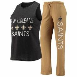 Promo β Women's Concepts Sport Black New Orleans Saints Muscle Tank Top & Pants Sleep Set β