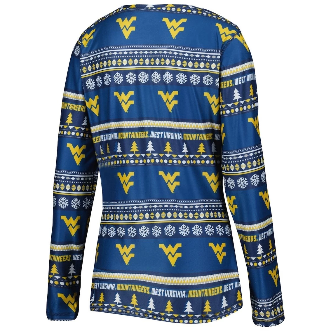Coupon β¨ Women's Concepts Sport Navy West Virginia Mountaineers Holiday Long Sleeve T-Shirt And Pants Sleep Set π₯° - Image 4