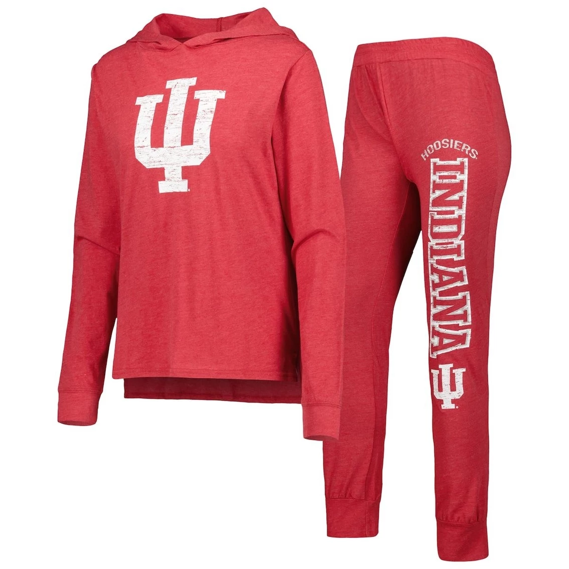 Brand new π Women's Concepts Sport Crimson Indiana Hoosiers Long Sleeve Hoodie T-Shirt & Pants Sleep Set β¨