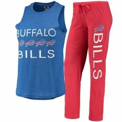 Best deal 🔔 Women's Concepts Sport Red/Royal Buffalo Bills Muscle Tank Top & Pants Sleep Set 🧨