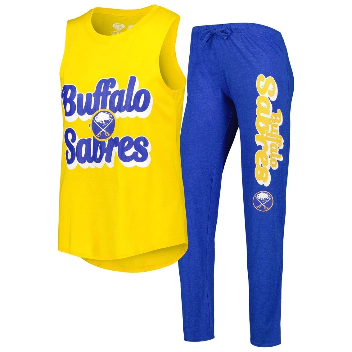 Flash Sale π Women's Concepts Sport Gold/Heather Royal Buffalo Sabres Meter Muscle Tank Top & Pants Sleep Set π - Image 2