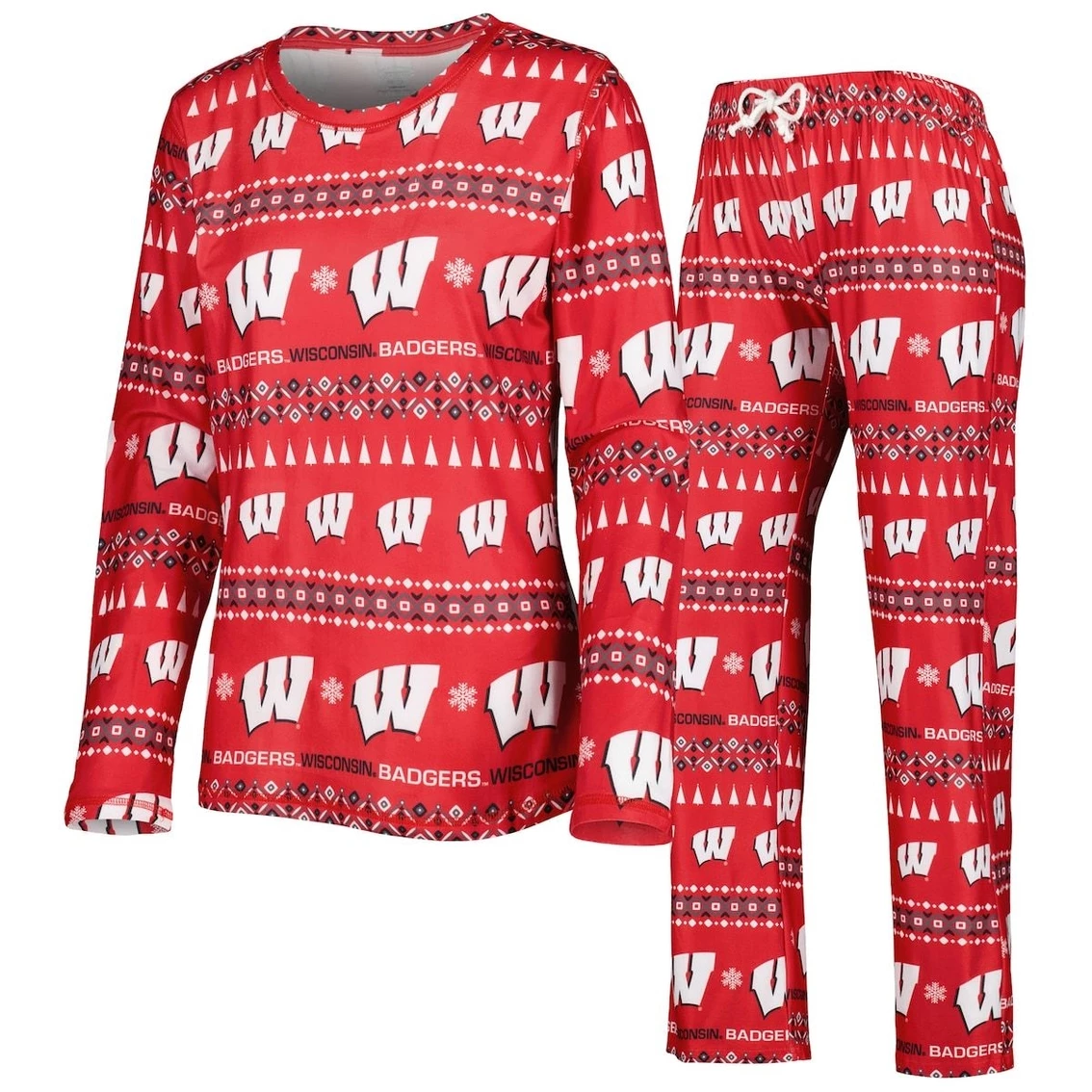 Top 10 β¨ Women's Concepts Sport Red Wisconsin Badgers Flurry Ugly Sweater Long Sleeve T-Shirt & Pants Sleep Set π