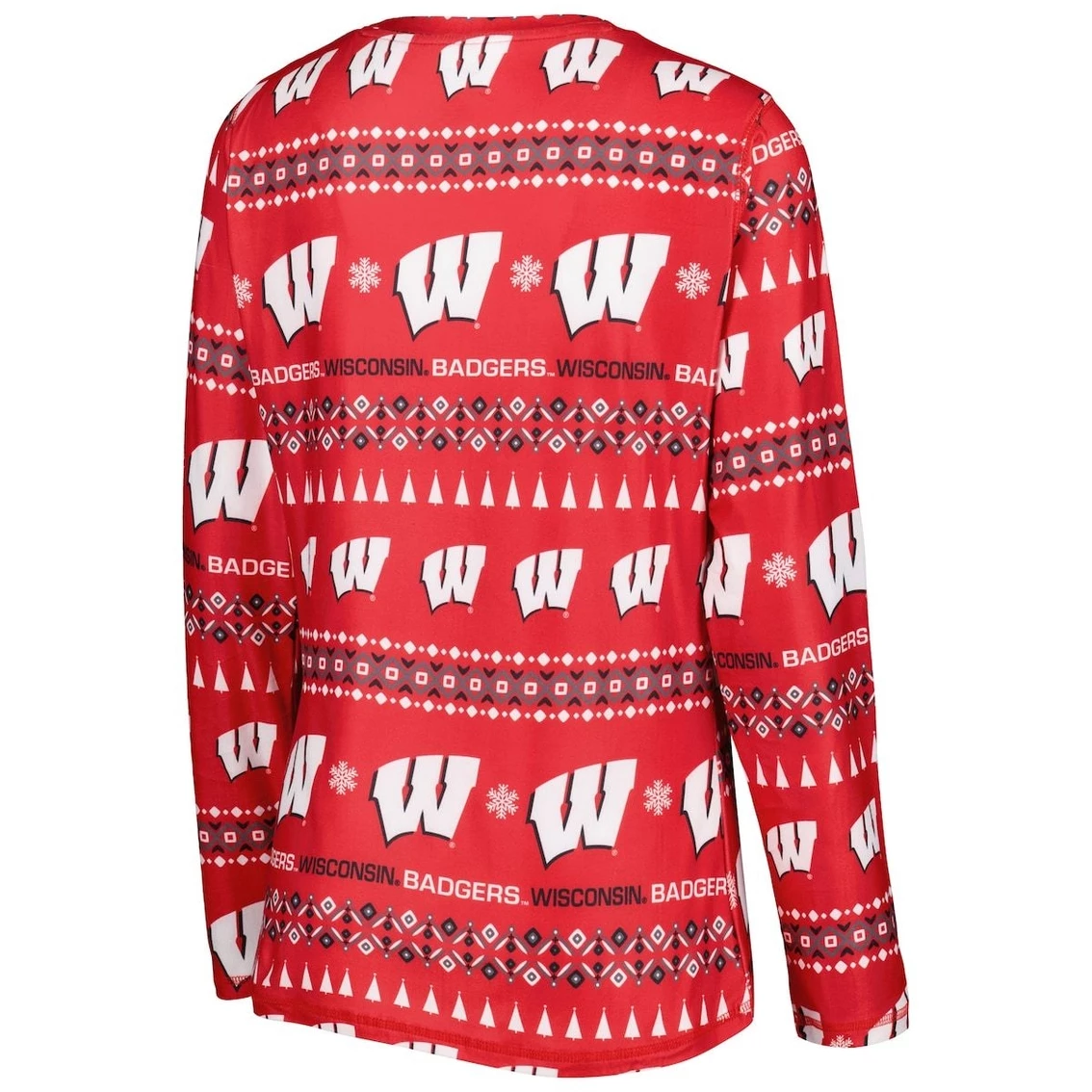 Top 10 β¨ Women's Concepts Sport Red Wisconsin Badgers Flurry Ugly Sweater Long Sleeve T-Shirt & Pants Sleep Set π - Image 4