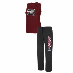 Flash Sale 🛒 Women's Concepts Sport Burgundy/Black Colorado Avalanche Meter Muscle Tank Top & Pants Sleep Set 👍